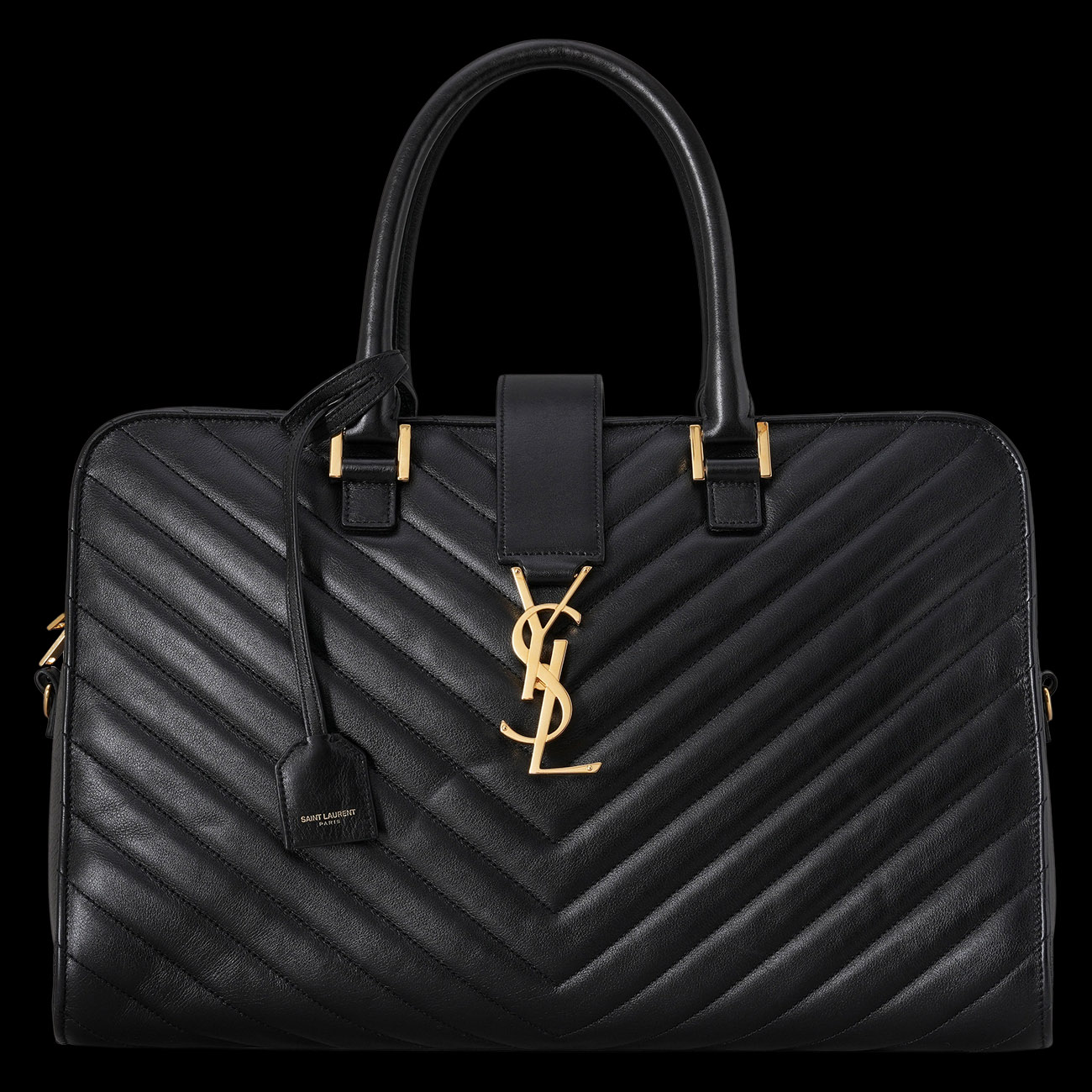 YVES SAINT LAURENT(USED)생로랑 357396 쉐브론 토트백